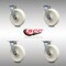 Service Caster 8 Inch Stainless Steel Nylon Wheel Swivel Caster Set with Roller Bearings SCC SCC-SS30S820-NYR-4 - alternate 2